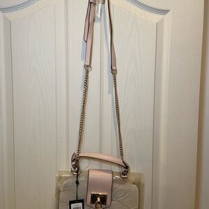 DKNY Clear and Pink Leather Crossbody Bag NWT